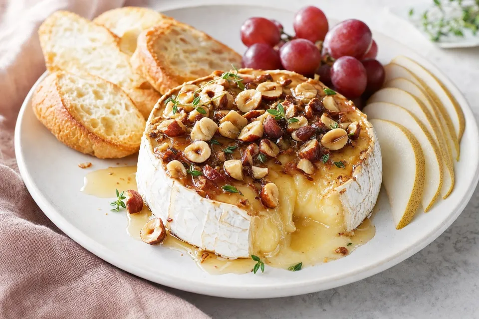 Honey Hazelnut Baked Brie