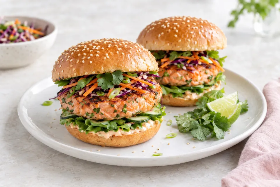 Asian Salmon Burgers