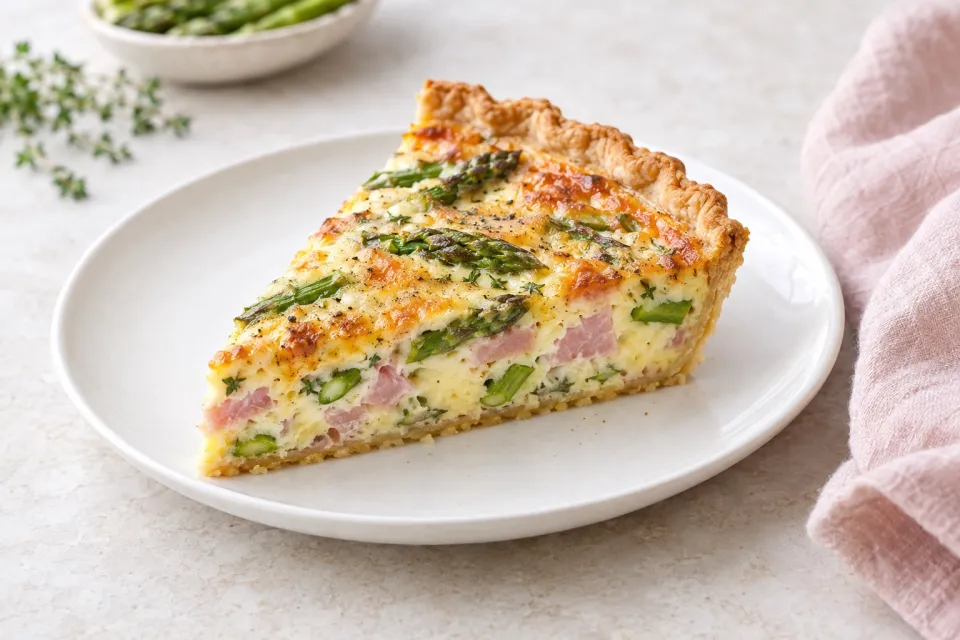 Ham and Asparagus Quiche