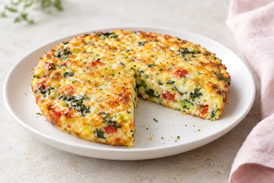 Cheesy Crustless Quiche