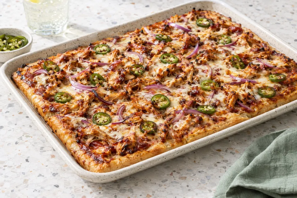 BBQ Chicken Sheet Pan Pizza