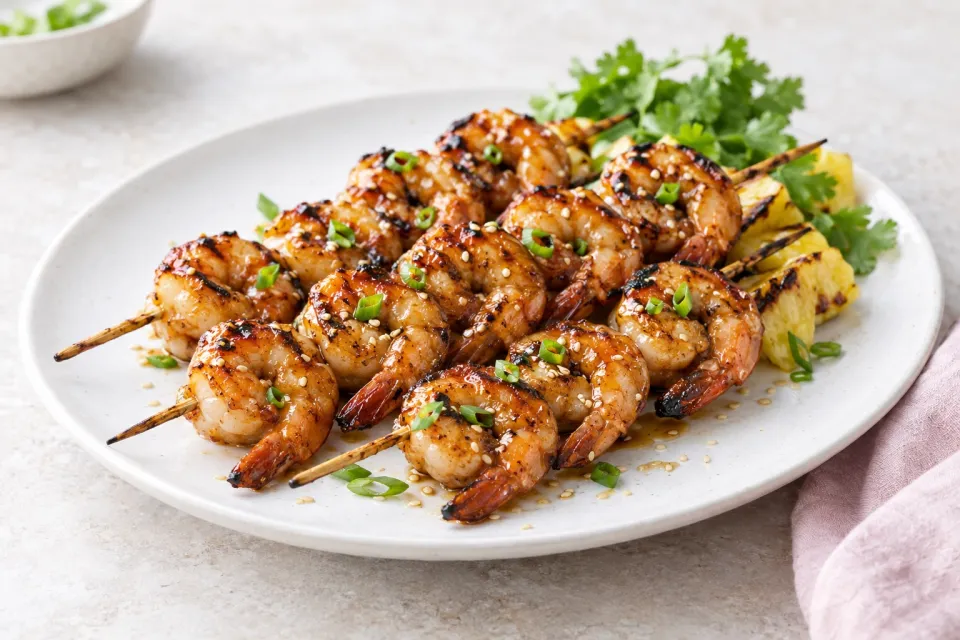 Grilled Teriyaki Shrimp Kebabs