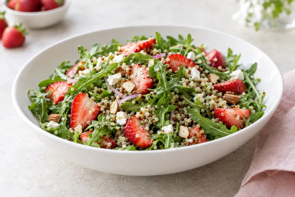 Strawberry Arugula Quinoa Salad
