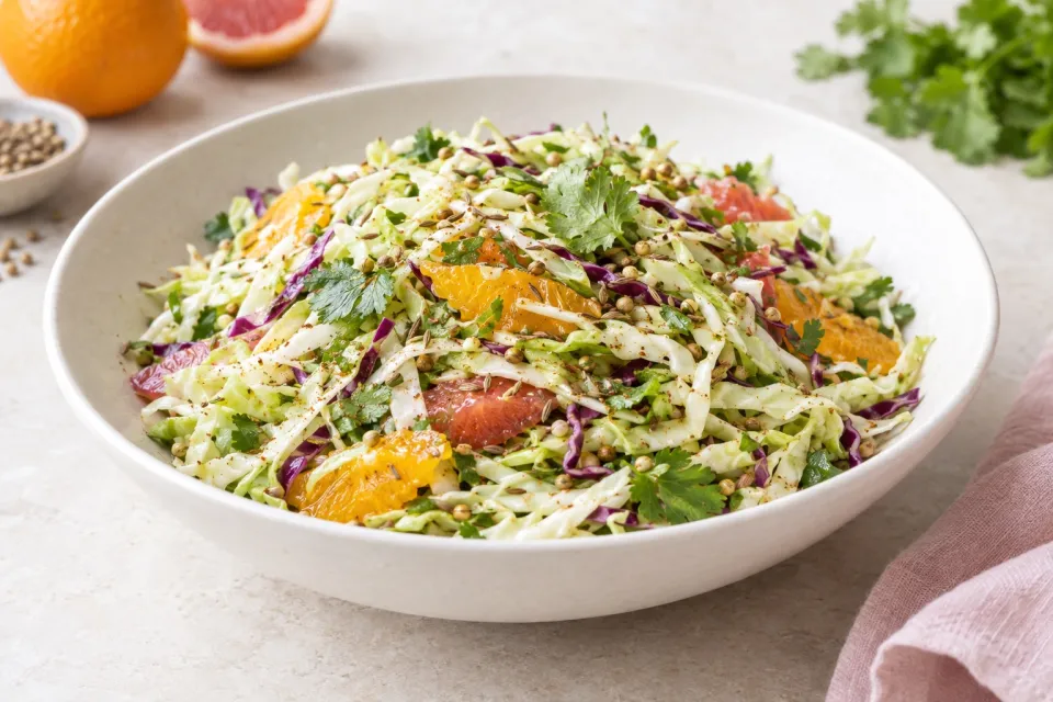 Citrusy Cabbage Salad with Cumin and Coriander