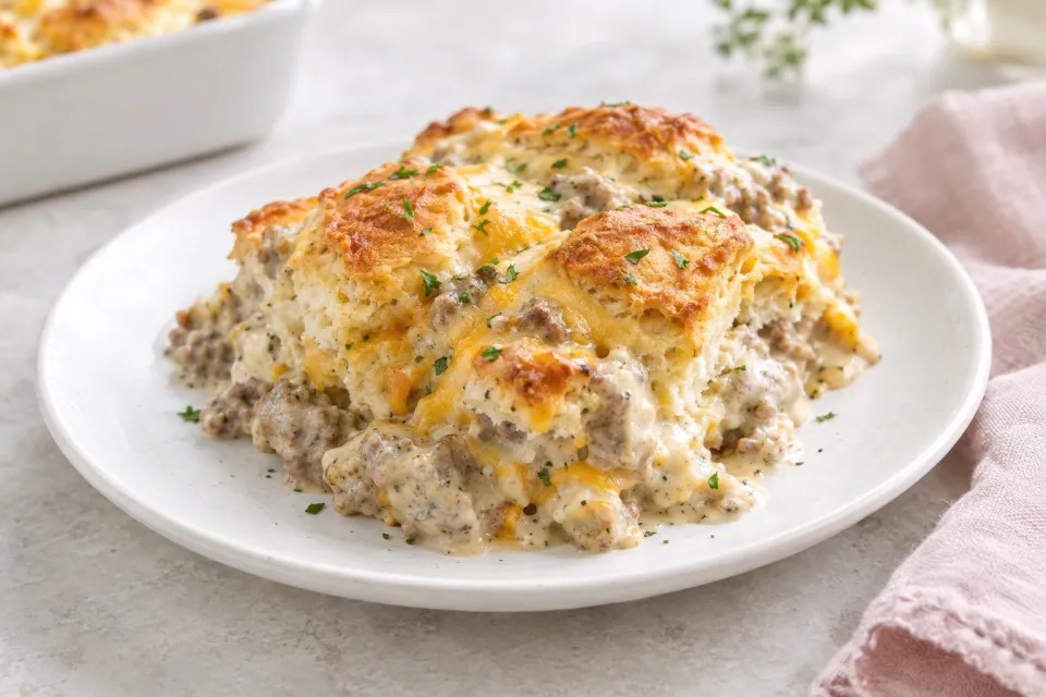 Biscuits and Gravy Casserole