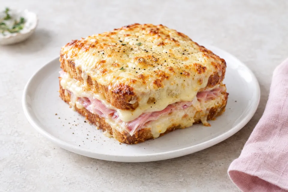 Croque Monsieur Ham and Cheese Sandwich