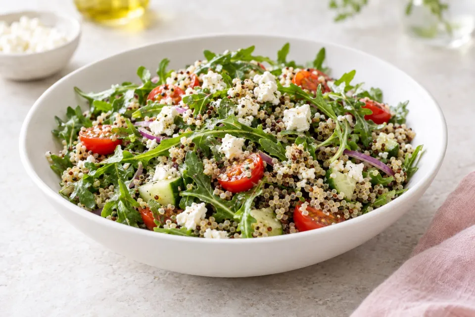 Quinoa, Arugula, and Feta Salad