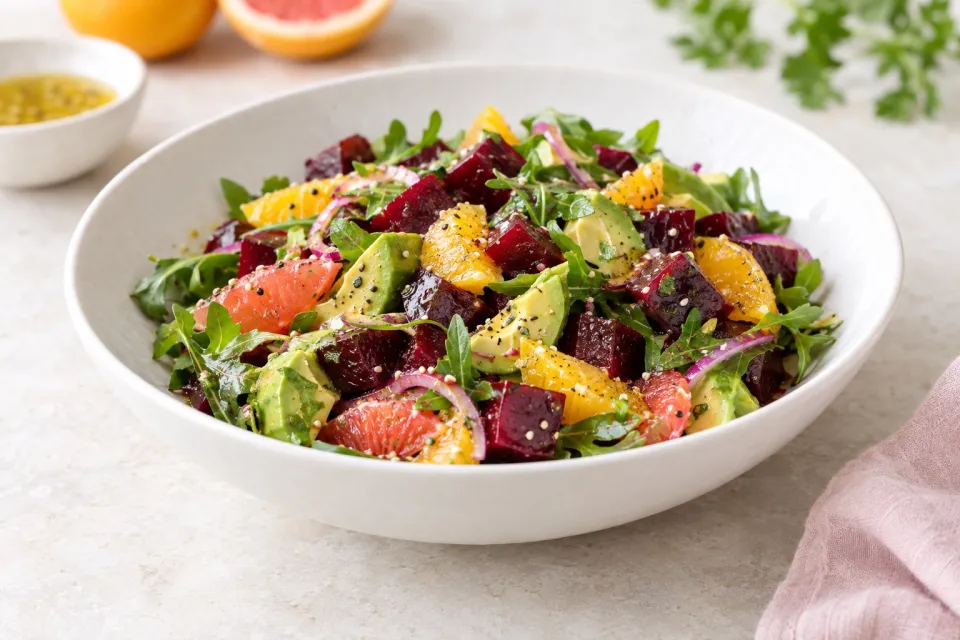 Avocado Beet Salad with Citrus Vinaigrette