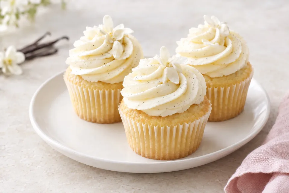 Double Vanilla Cupcakes