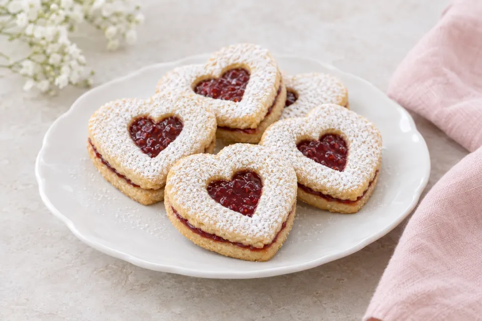 Valentine Linzer Cookies
