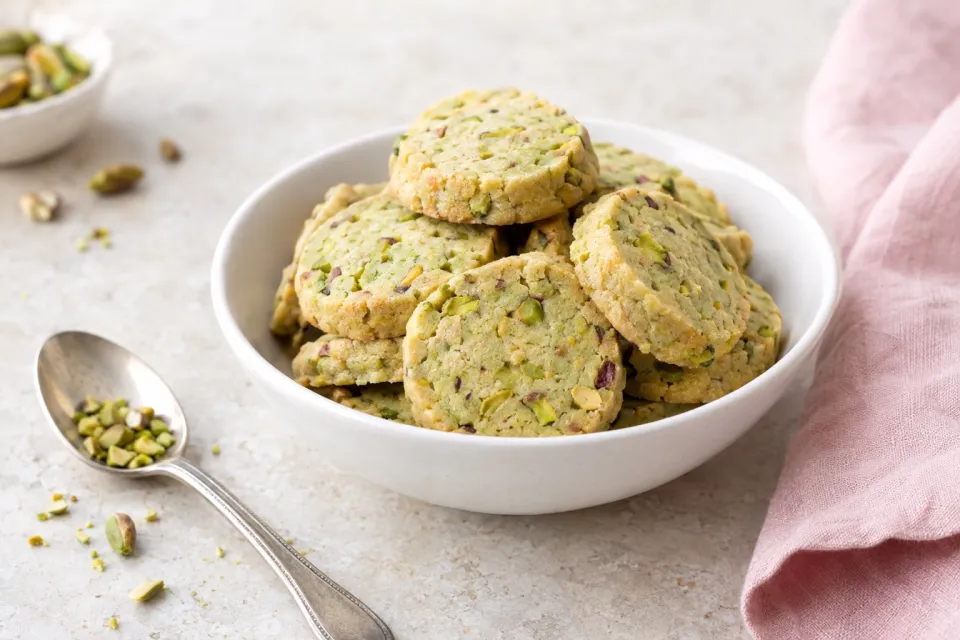 Slice-and-Bake Pistachio Butter Cookies