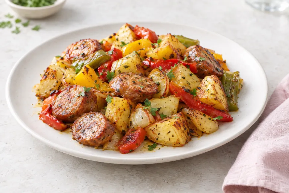 Sausage, Pepper, and Potato Bake