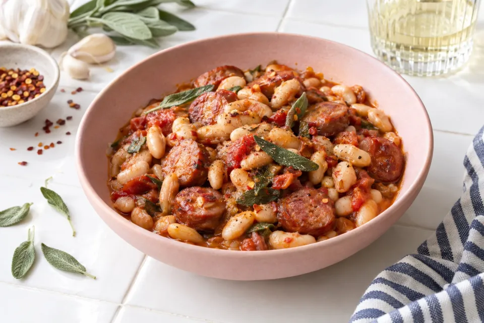 White Beans and Sausage