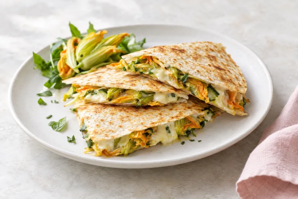 Squash Blossom Quesadillas