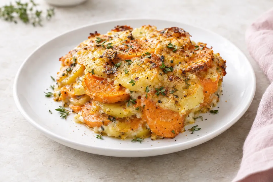 Sweet Potato and Yukon Gold Bake