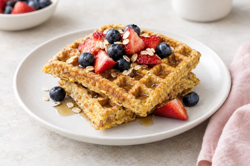 Cornmeal and Oat Waffles