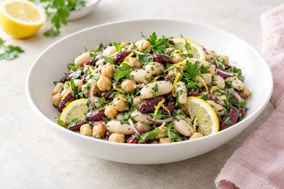 Bean Salad with Lemon and Herbs