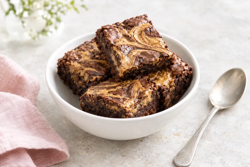 Peanut Butter Swirl Brownies