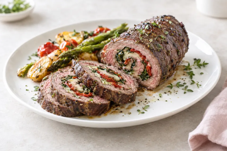 Rolled Stuffed Flank Steak