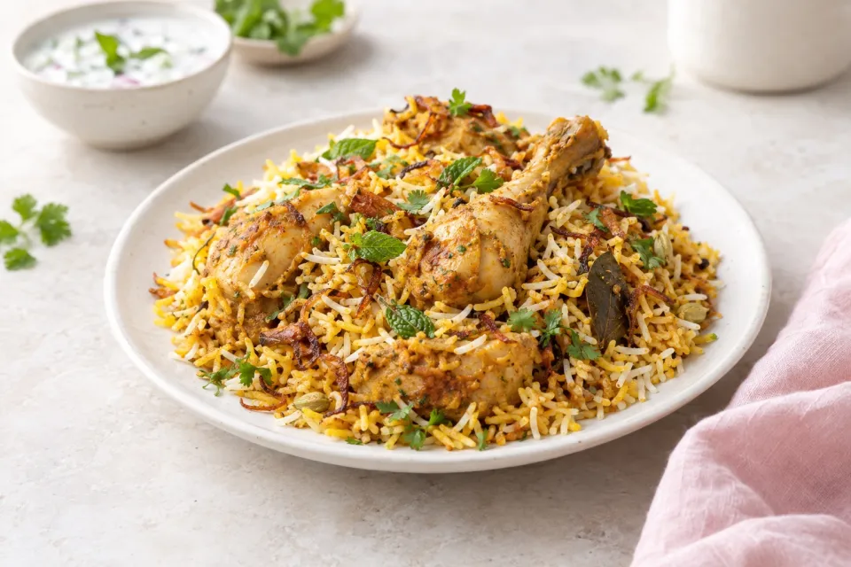 Weeknight Chicken Biryani