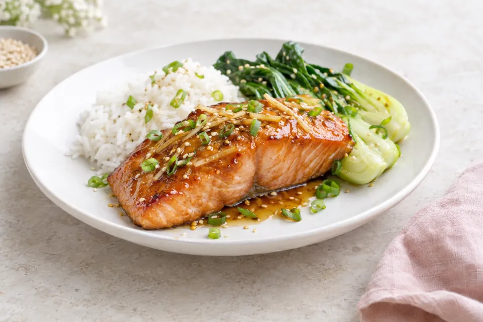 Sake Ginger Glazed Salmon