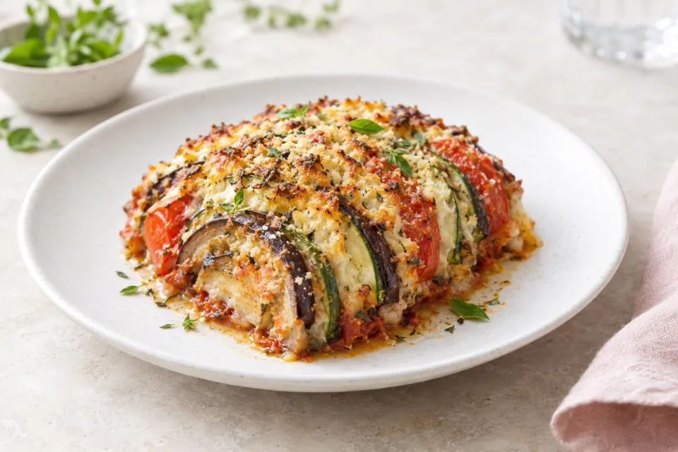 Zucchini, Eggplant, Tomato Gratin