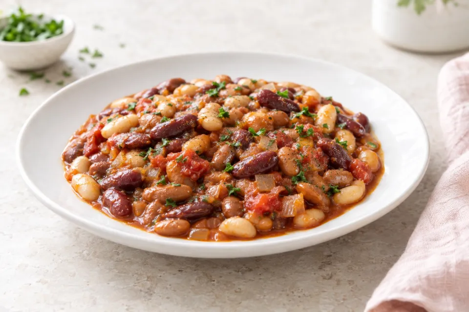 Three Bean Baked Beans