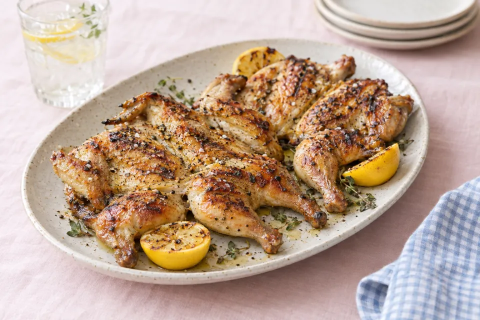 Grilled Cornish Game Hens