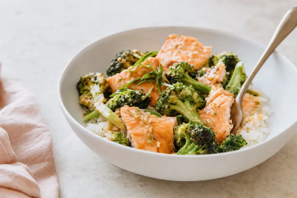 Sheet Pan Salmon and Broccoli with Miso Butter