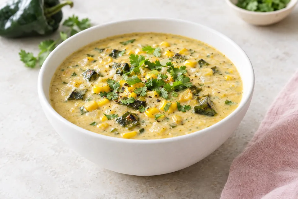 Roasted Poblano Corn Chowder