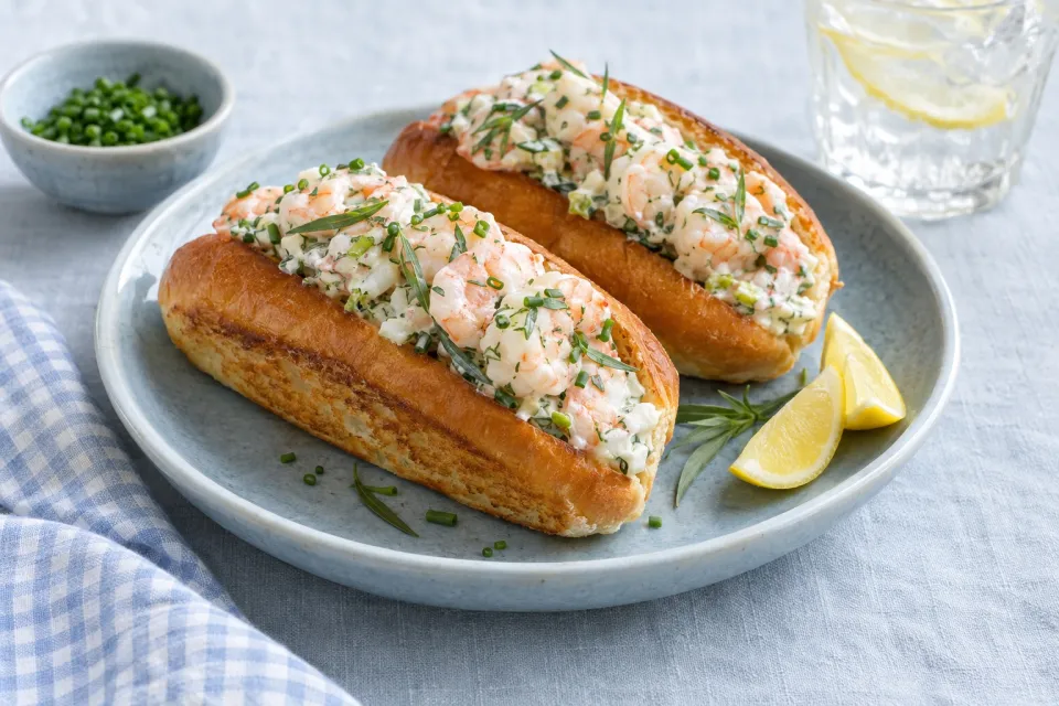 Shrimp Salad Rolls with Tarragon & Chives