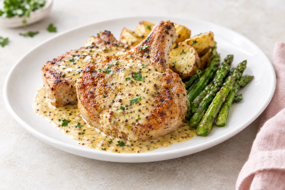 Pork Chops with Dijon Sauce