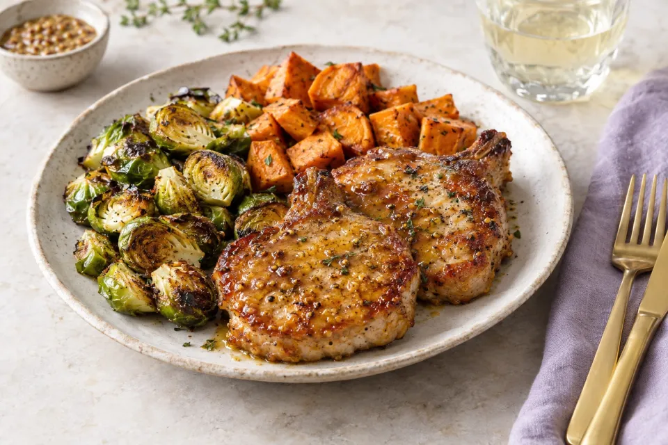 Honey-Mustard Sheet Pan Pork Chops