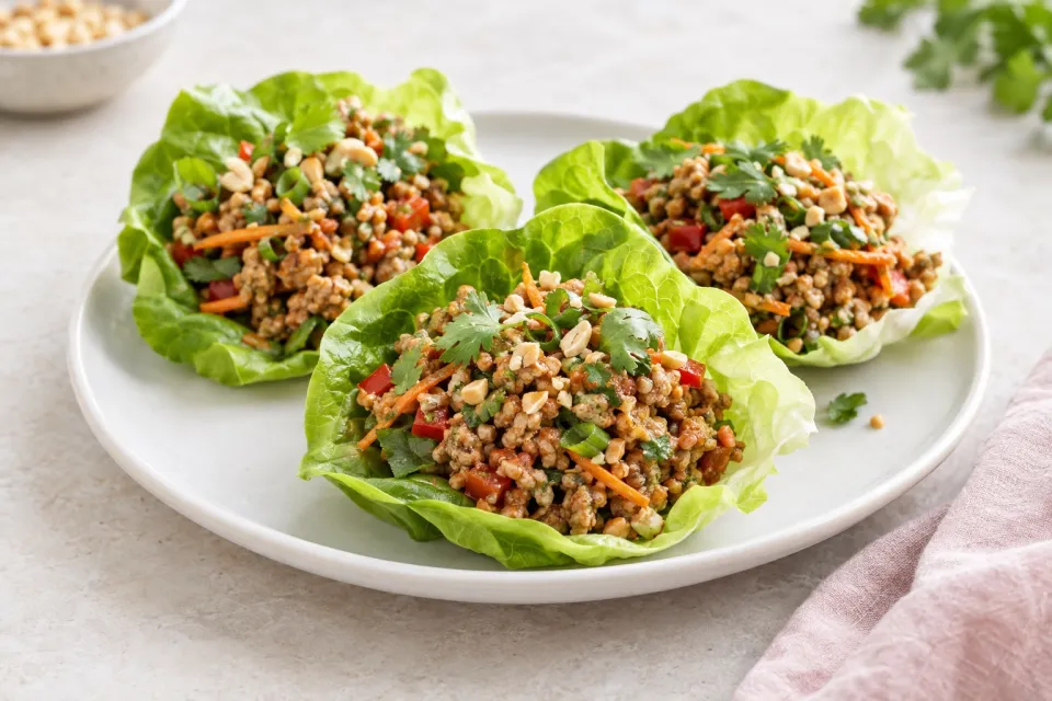 Ground Turkey Lettuce Wraps