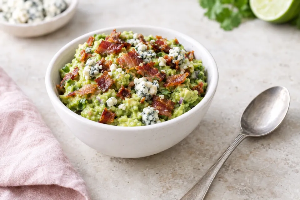 Bacon and Blue Cheese Guacamole