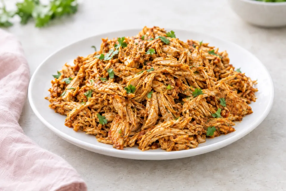 Pressure Cooker Shredded Chicken Taco Meat