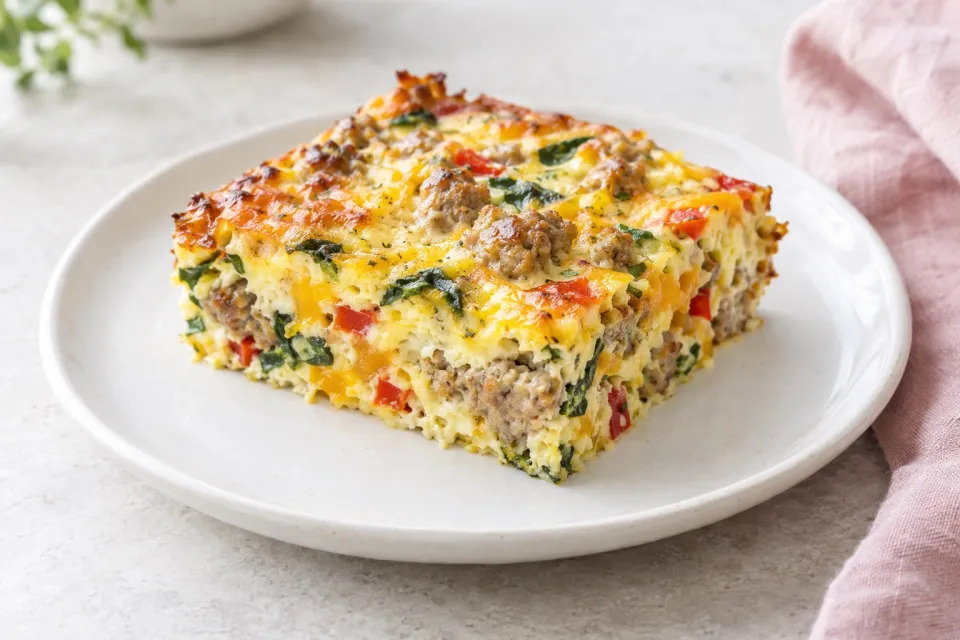 Turkey Sausage Egg Bake