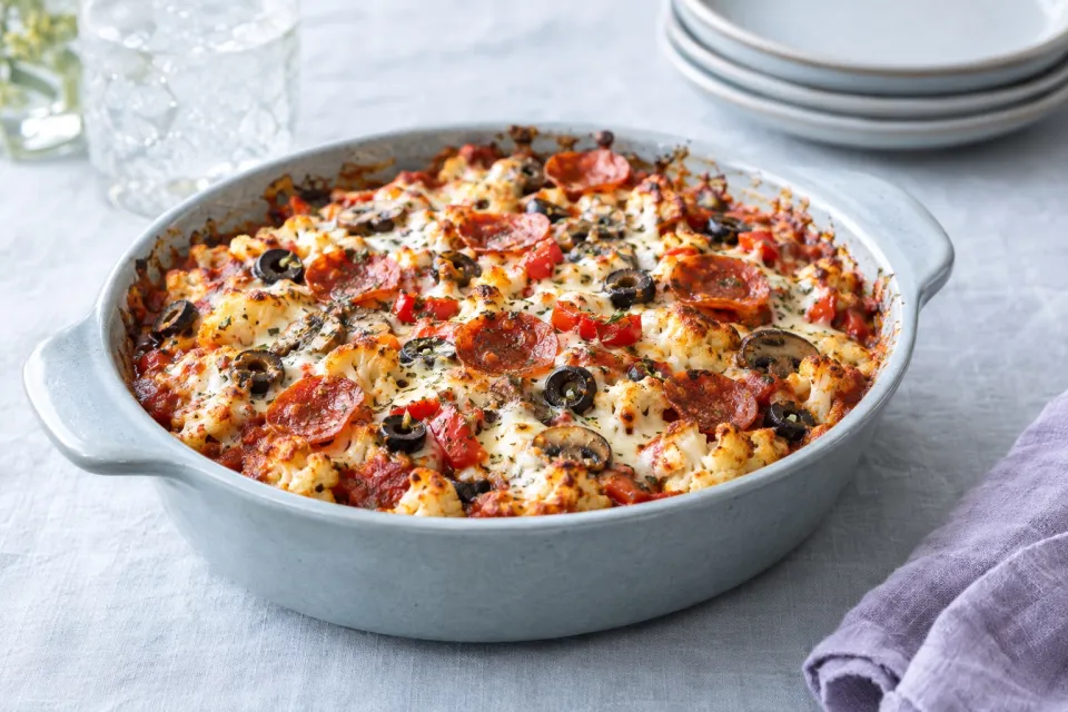 Keto Pizza Cauliflower Casserole