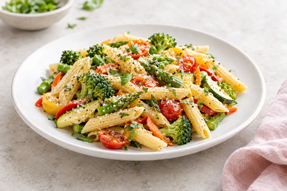 Pressure Cooker Pasta Primavera
