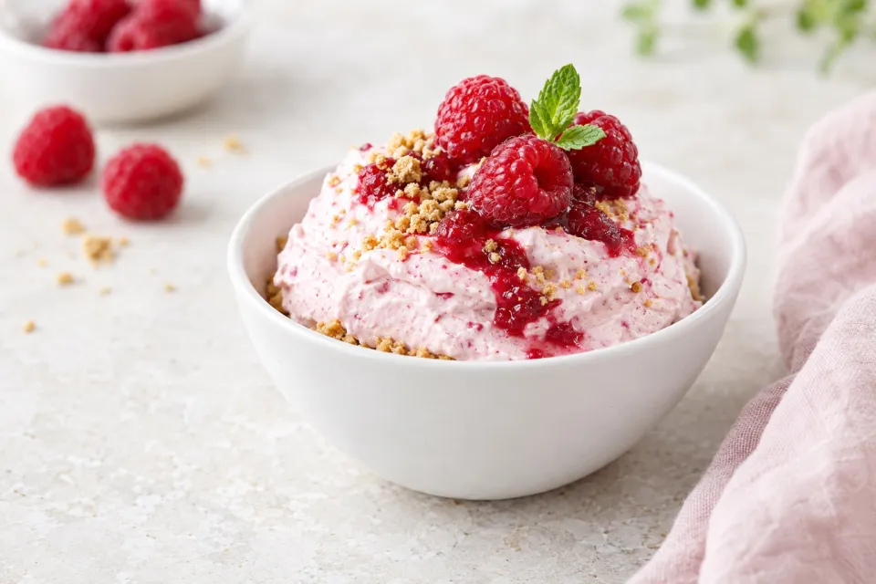 No Bake Raspberry Cheesecake Mousse