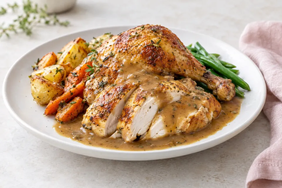 Roast Chicken and Chicken Gravy