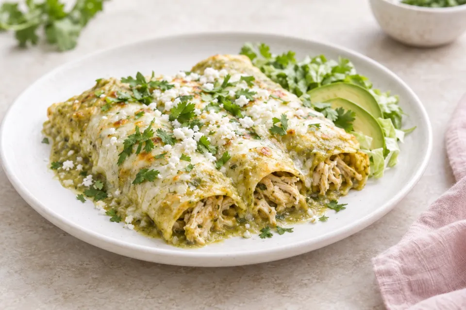 Chicken Enchiladas with Green Sauce