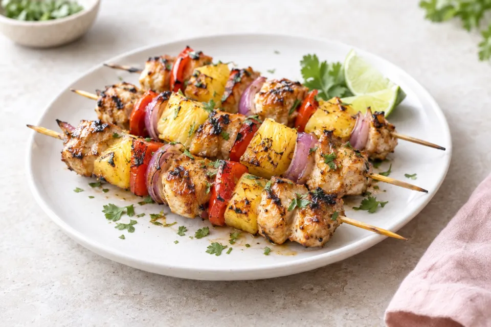 Hawaiian Chicken Kebabs