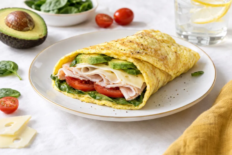 Turkey Avocado Egg Wrap