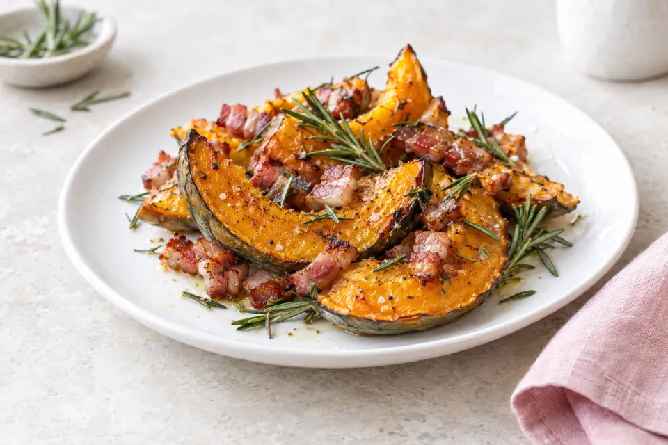 Roasted Pumpkin with Pancetta and Rosemary