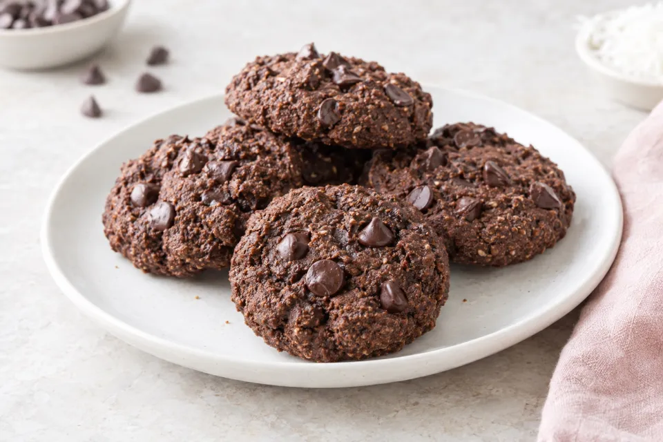 Double Chocolate Chip Coconut Flour Cookies