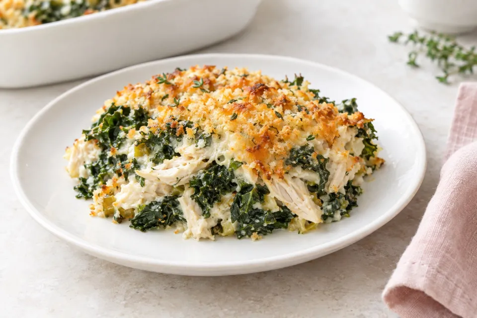 Martha Stewart's Chicken and Kale Casserole