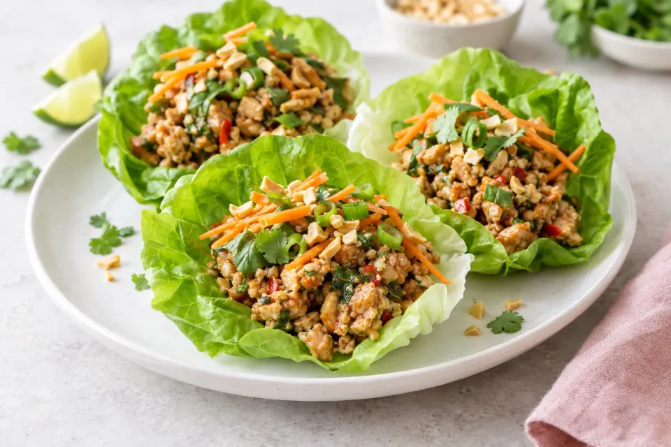 Thai Chicken Lettuce Wraps