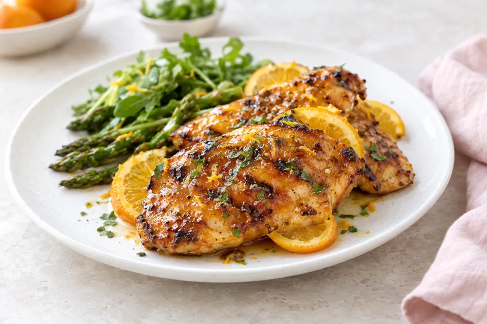 Sticky Honey Orange Grilled Chicken