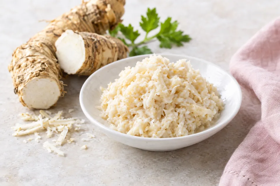 Homemade Preserved Horseradish